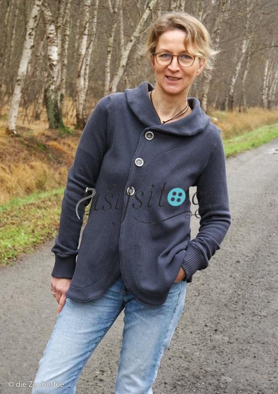 Pletenina / svetrovina šedomodrá