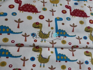 Úplet dinosauři (krémová)