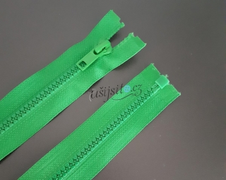 Zip kostěný dělitelný 65cm zelený